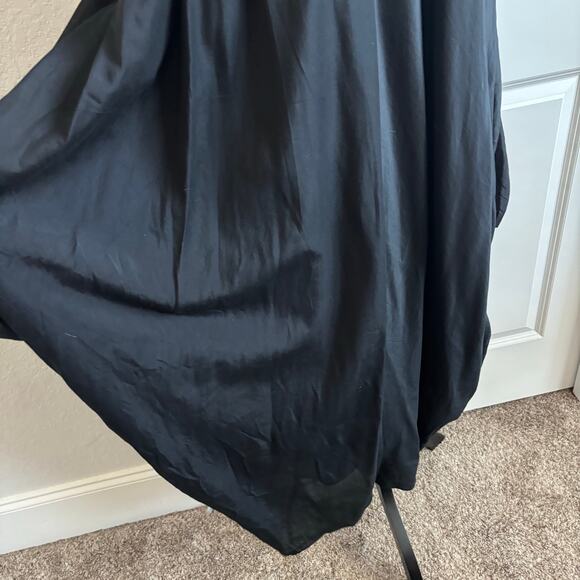 Gap Silk Blend Draped Hem High Low Dress M Smocked Whimsigoth Lagenlook Y2K - Picture 3 of 12